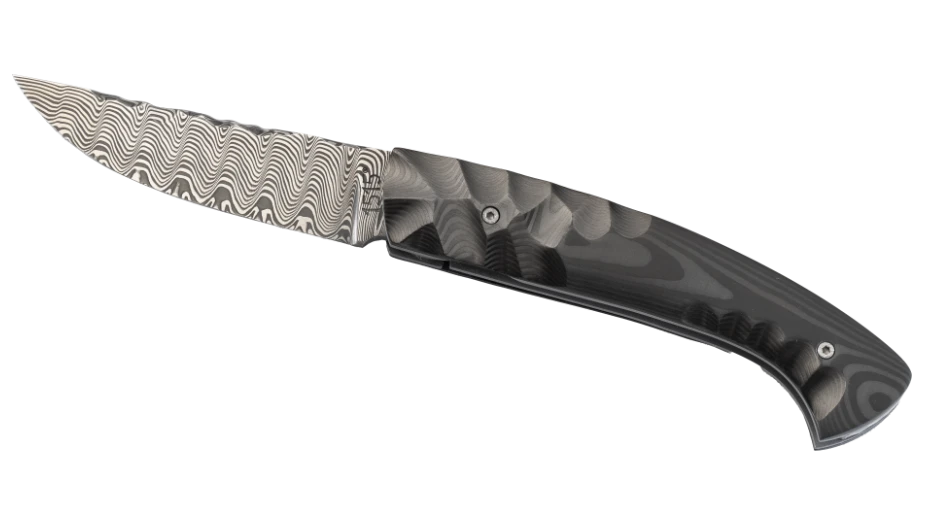 Collection Primitive  couteau en fibre de carbone et sa lame damas Visuel 1