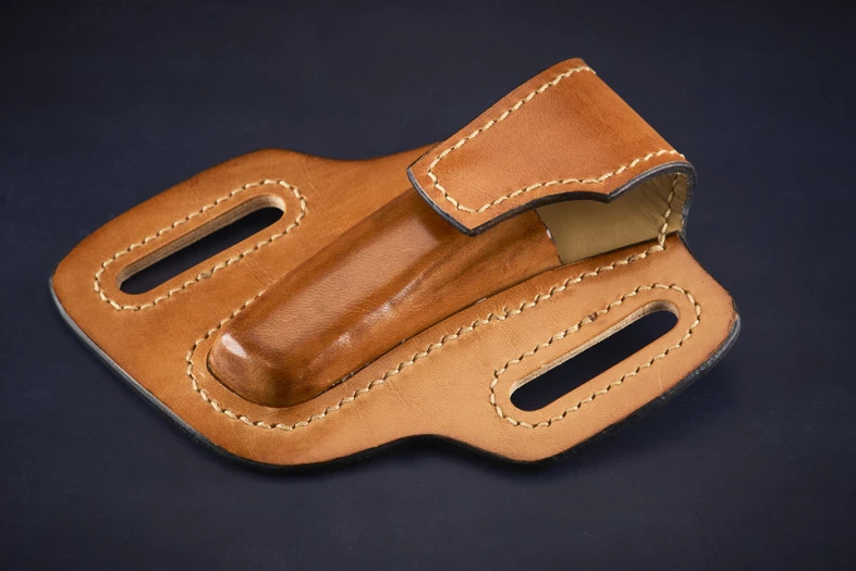 Etui de ceinture moulé Rider cognac